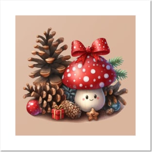 Little Cuties - Christmas Mushroom Posters and Art